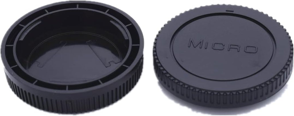 KIT TAPPO RETRO OBIETTIVO + CORPO MACCHINA PER FOTOCAMERA PANASONIC LUMIX BODY CAP + REAR LENS CAP COVER
