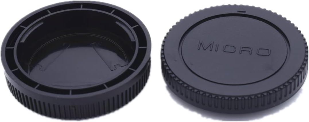 KIT TAPPO RETRO OBIETTIVO + CORPO MACCHINA PER FOTOCAMERA PANASONIC LUMIX BODY CAP + REAR LENS CAP COVER
