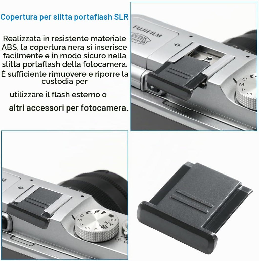 3PCS COVER TAPPO COPERCHIO PROTEZIONE SLITTA FLASH UNIVERSALE PER FOTOCAMERA CANON, FUJIFILM, LEICA, NIKON, OLYMPUS, PANASONIC, PENATAX, SIGMA, SAMSUNG