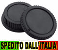 KIT TAPPO RETRO OBIETTIVO + CORPO MACCHINA PER FOTOCAMERA REFLEX CANON EOS  1D 5D 6D 7D ECC. BODY CAP + REAR LENS CAP  COVER