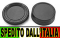 KIT TAPPO RETRO OBIETTIVO + CORPO MACCHINA PER FOTOCAMERA REFLEX NIKON AI BODY CAP + REAR LENS CAP COVER