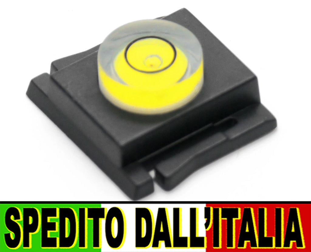 LIVELLA SLITTA FLASH UNIVERSALE PER FOTOCAMERA CANON, FUJIFILM, LEICA, NIKON, OLYMPUS, PANASONIC, PENATAX, SIGMA, SAMSUNG