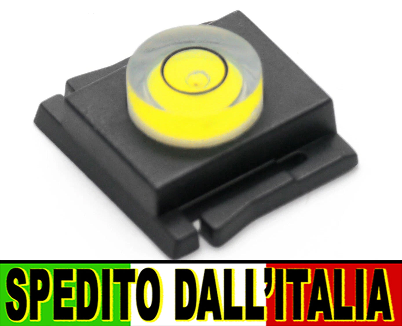 LIVELLA SLITTA FLASH UNIVERSALE PER FOTOCAMERA CANON, FUJIFILM, LEICA, NIKON, OLYMPUS, PANASONIC, PENATAX, SIGMA, SAMSUNG