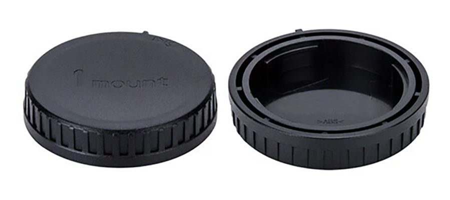 SET TAPPO CORPO MACCHINA RETRO OBIETTIVO FOTOCAMERA NIKON1  LENS CAP COVER NIKON 1