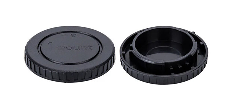 SET TAPPO CORPO MACCHINA RETRO OBIETTIVO FOTOCAMERA NIKON1  LENS CAP COVER NIKON 1