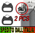 2PCS ADATTATORE TRIANGOLARE PER CINGHIA TRACOLLA POLSO UNIVERSALI SPLIT EYELETS RING ADAPTER FOTOCAMERA CAMERA CIRCOLARI