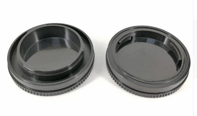 KIT TAPPO RETRO OBIETTIVO + CORPO MACCHINA PER FOTOCAMERA SONY NEX BODY CAP + REAR LENS CAP COVER