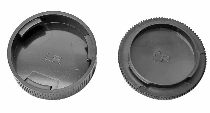 SET TAPPO CORPO MACCHINA RETRO OBIETTIVO LEICA R LENS BODY CAP COVER CAMERA R2 R3 R4 R5 R6 R7 R8 R9