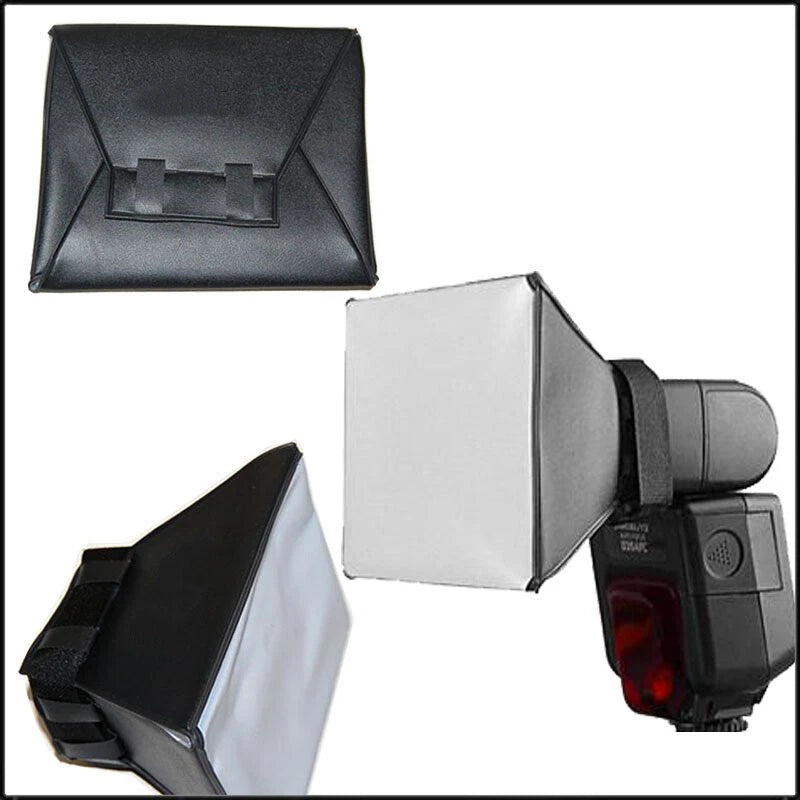 CAMERA FLASH DIFFUSER SOFTBOX BOUNCE UNIVERSAL COMPATIBLE WITH NIKON CANON SONY FUJIFILM PANASONIC OLYMPUS ETC.