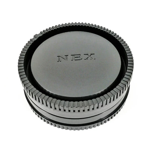 KIT TAPPO RETRO OBIETTIVO + CORPO MACCHINA PER FOTOCAMERA SONY NEX BODY CAP + REAR LENS CAP COVER