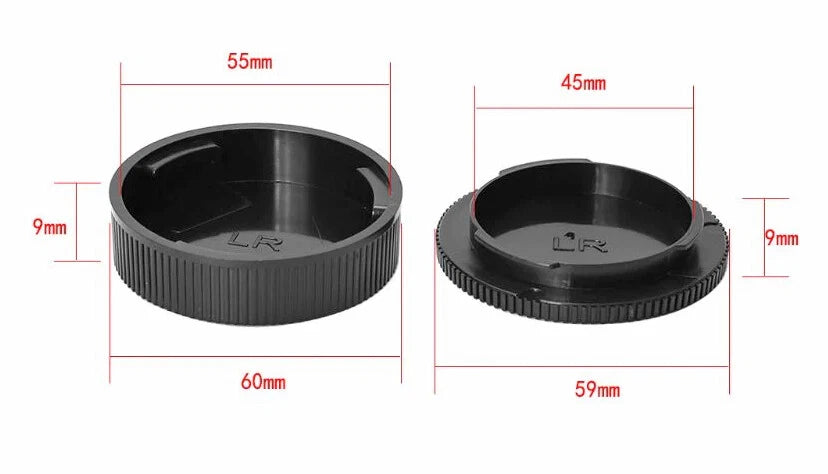 SET TAPPO CORPO MACCHINA RETRO OBIETTIVO LEICA R LENS BODY CAP COVER CAMERA R2 R3 R4 R5 R6 R7 R8 R9