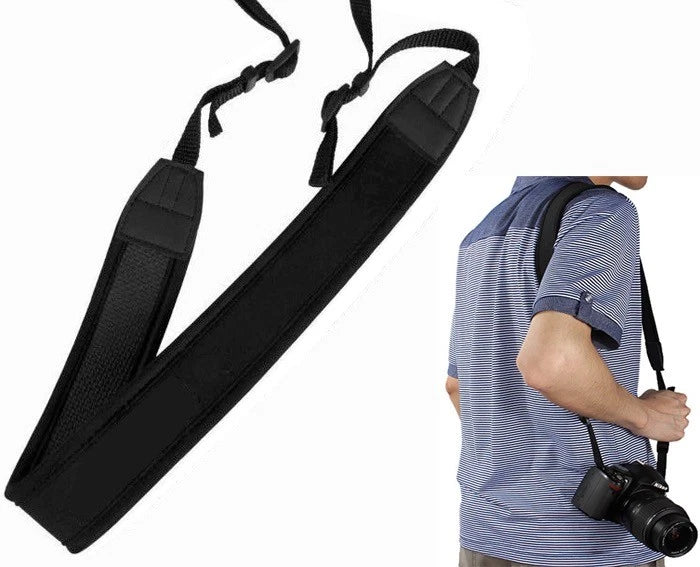 CINGHIA TRACOLLA IN NEOPRENE PER FOTOCAMERA REFLEX E MIRRORLESS