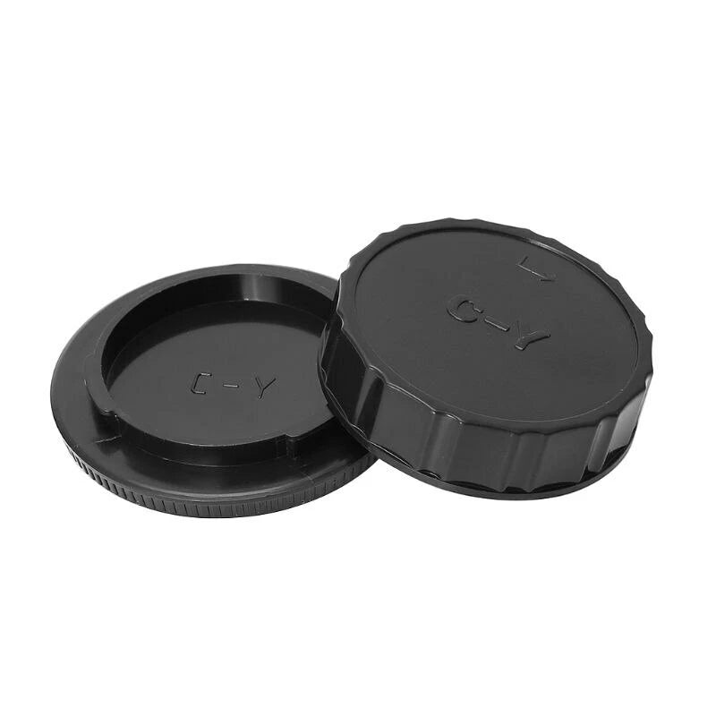 SET TAPPO CORPO MACCHINA RETRO OBIETTIVO CONTAX YASHICA C/Y BODY LENS CAP COVER CAMERA