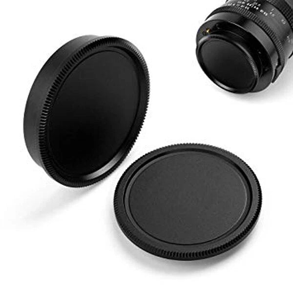 SET TAPPO CORPO MACCHINA RETRO OBIETTIVO M42 (42MMX1) LENS  BODY CAP COVER CAMERA M42