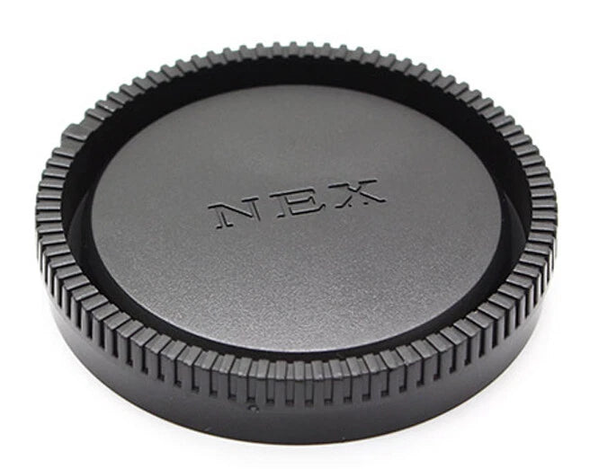 KIT TAPPO RETRO OBIETTIVO + CORPO MACCHINA PER FOTOCAMERA SONY NEX BODY CAP + REAR LENS CAP COVER