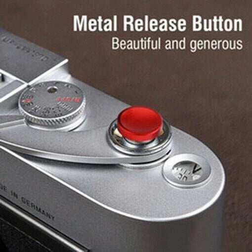 PULSANTE DI SCATTO MORBIDO ROSSO SOFT SHUTTER RELEASE BUTTON RED PER LEICA FUJIFILM ECC.
