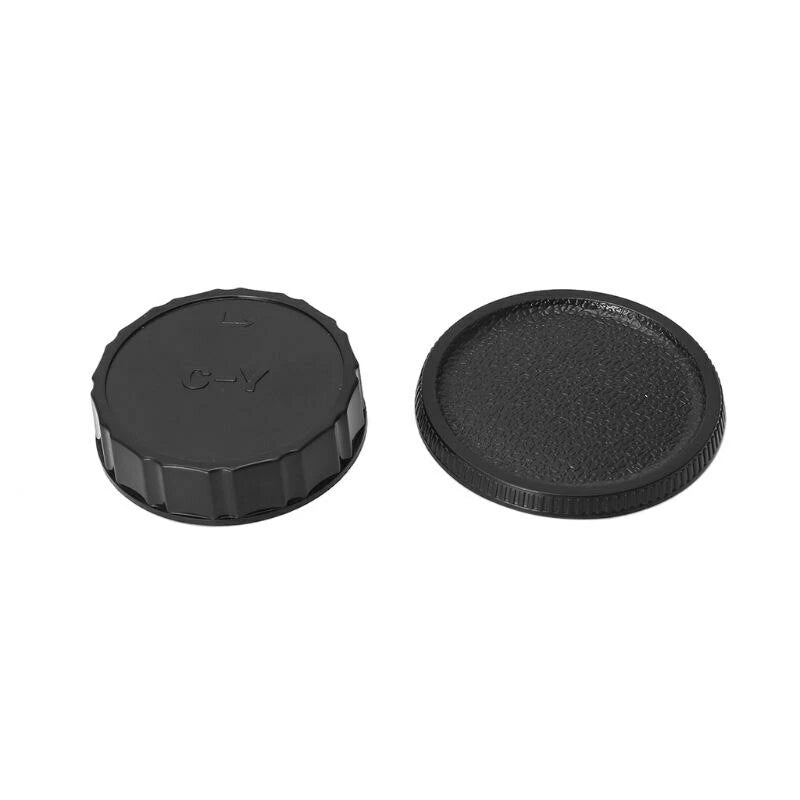 SET TAPPO CORPO MACCHINA RETRO OBIETTIVO CONTAX YASHICA C/Y BODY LENS CAP COVER CAMERA