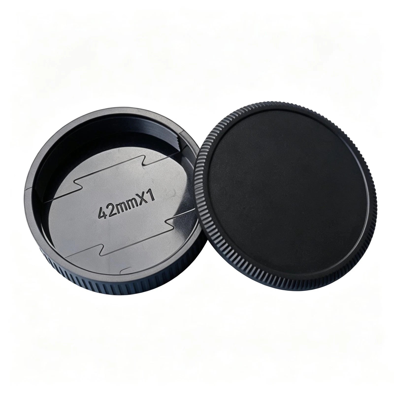 SET TAPPO CORPO MACCHINA RETRO OBIETTIVO M42 (42MMX1) LENS  BODY CAP COVER CAMERA M42