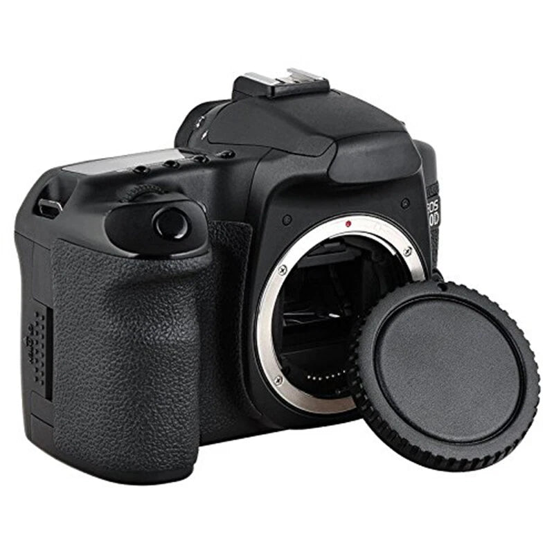 KIT TAPPO RETRO OBIETTIVO + CORPO MACCHINA PER FOTOCAMERA REFLEX CANON EOS  1D 5D 6D 7D ECC. BODY CAP + REAR LENS CAP  COVER