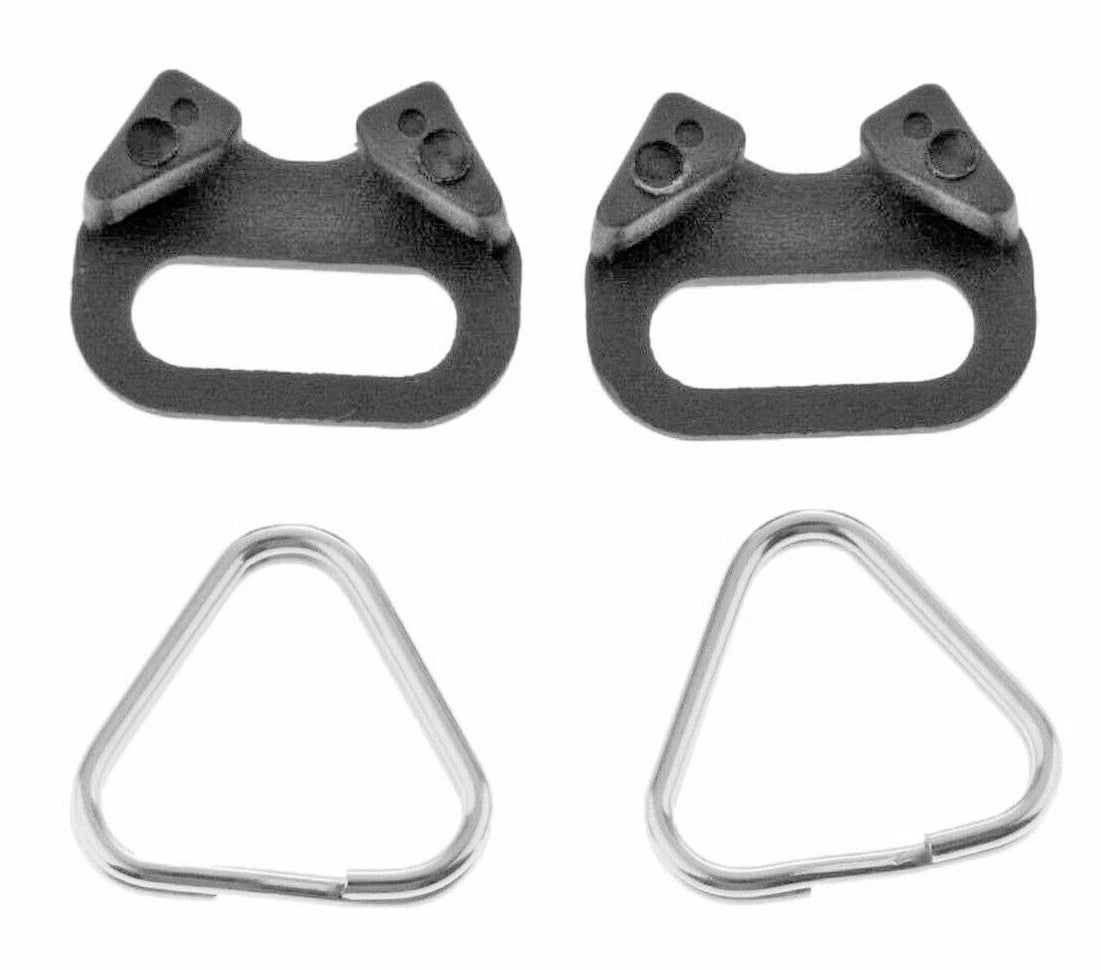 2PCS ADATTATORE TRIANGOLARE PER CINGHIA TRACOLLA POLSO UNIVERSALI SPLIT EYELETS RING ADAPTER FOTOCAMERA CAMERA CIRCOLARI