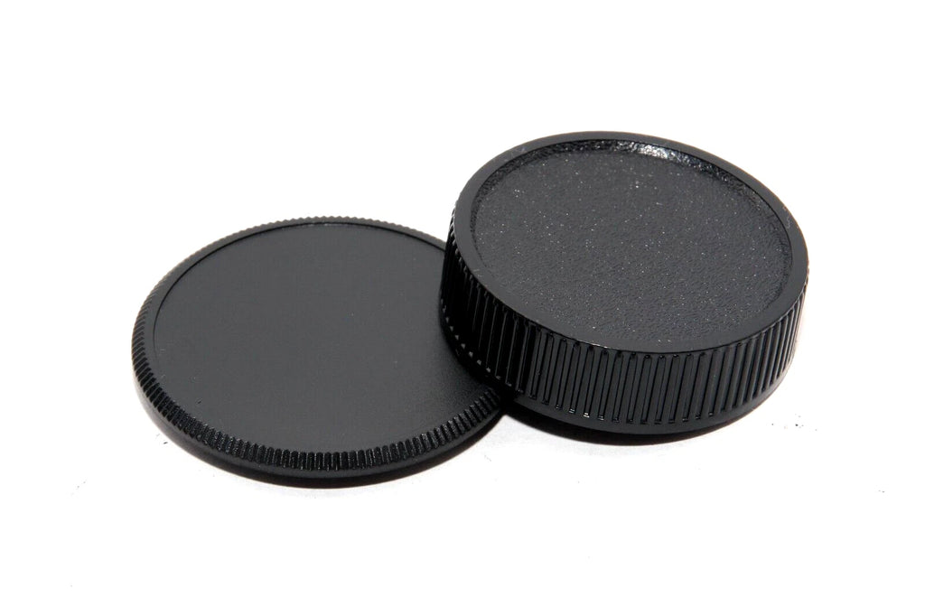 SET TAPPO CORPO MACCHINA RETRO OBIETTIVO M42 (42MMX1) LENS  BODY CAP COVER CAMERA M42
