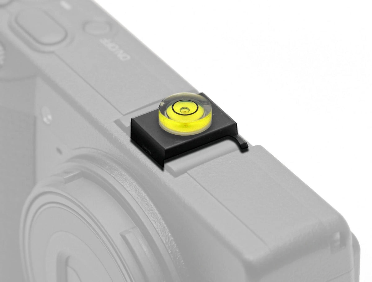 LIVELLA SLITTA FLASH UNIVERSALE PER FOTOCAMERA CANON, FUJIFILM, LEICA, NIKON, OLYMPUS, PANASONIC, PENATAX, SIGMA, SAMSUNG