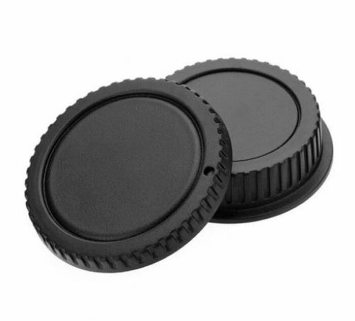 KIT TAPPO RETRO OBIETTIVO + CORPO MACCHINA PER FOTOCAMERA REFLEX CANON EOS  1D 5D 6D 7D ECC. BODY CAP + REAR LENS CAP  COVER