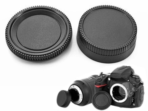KIT TAPPO RETRO OBIETTIVO + CORPO MACCHINA PER FOTOCAMERA REFLEX NIKON AI BODY CAP + REAR LENS CAP COVER
