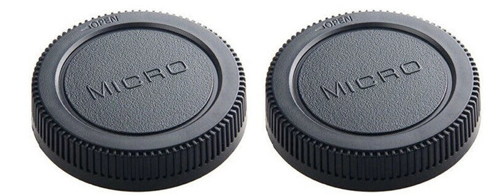 KIT TAPPO RETRO OBIETTIVO + CORPO MACCHINA PER FOTOCAMERA OLYMPUS BODY CAP + REAR LENS CAP COVER