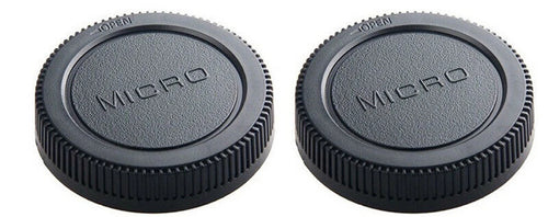 KIT TAPPO RETRO OBIETTIVO + CORPO MACCHINA PER FOTOCAMERA OLYMPUS BODY CAP + REAR LENS CAP COVER