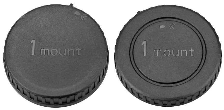 SET TAPPO CORPO MACCHINA RETRO OBIETTIVO FOTOCAMERA NIKON1  LENS CAP COVER NIKON 1