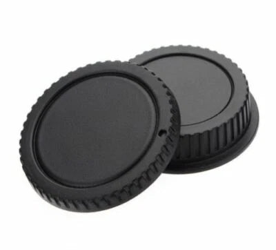 KIT TAPPO RETRO OBIETTIVO + CORPO MACCHINA PER FOTOCAMERA REFLEX CANON EOS  1D 5D 6D 7D ECC. BODY CAP + REAR LENS CAP  COVER
