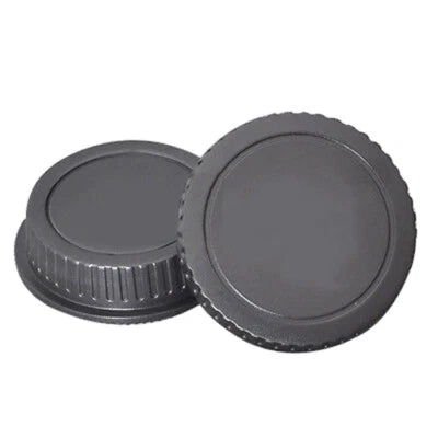 KIT TAPPO RETRO OBIETTIVO + CORPO MACCHINA PER FOTOCAMERA REFLEX CANON EOS  1D 5D 6D 7D ECC. BODY CAP + REAR LENS CAP  COVER