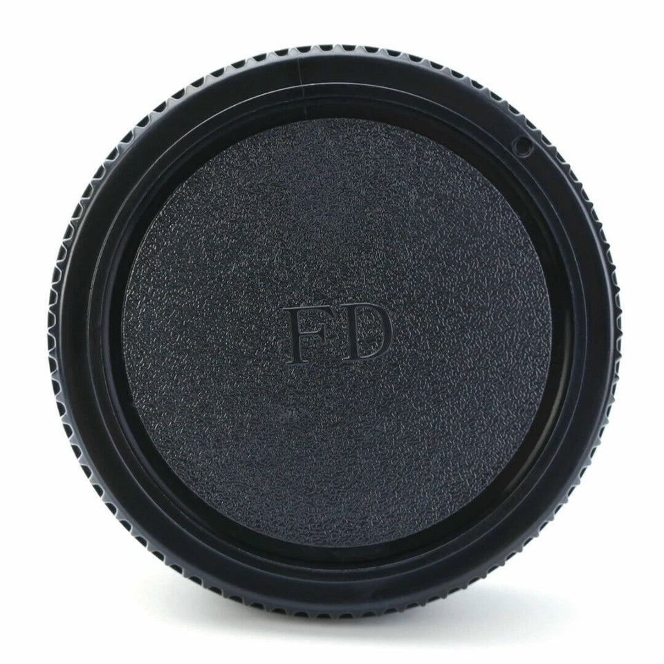 SET TAPPO CORPO MACCHINA RETRO OBIETTIVO CANON FD BODY LENS CAP COVER FILM CAMERA